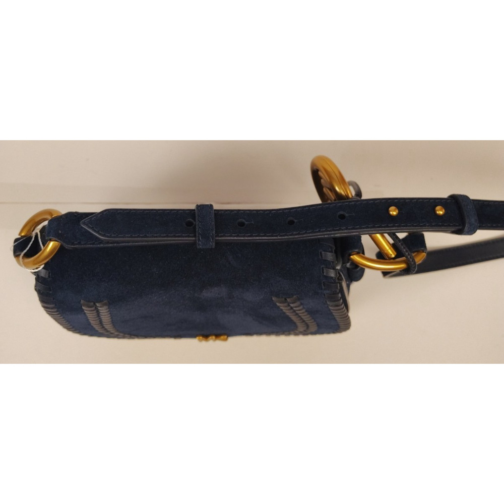 Michael Kors Josie Medium Whipstitched Suede Saddle Bag-Dress Blues/Navy-NWT - Picture 11 of 15